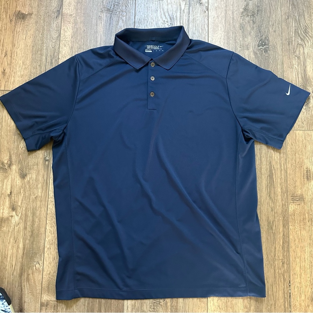 NIKE Golf Tour Performance Polo, Dri-Fit, Navy, XXL